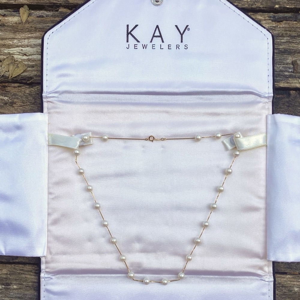 Kay Jewelers - Delicate Pearl 14K Gold Necklace